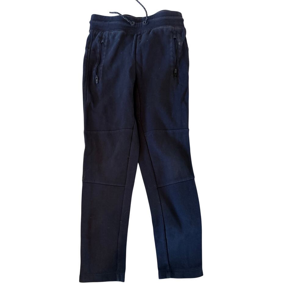 Gap Fit Go Dry Sweatapants Zipper Pockets Drawstring Navy Blue Size M